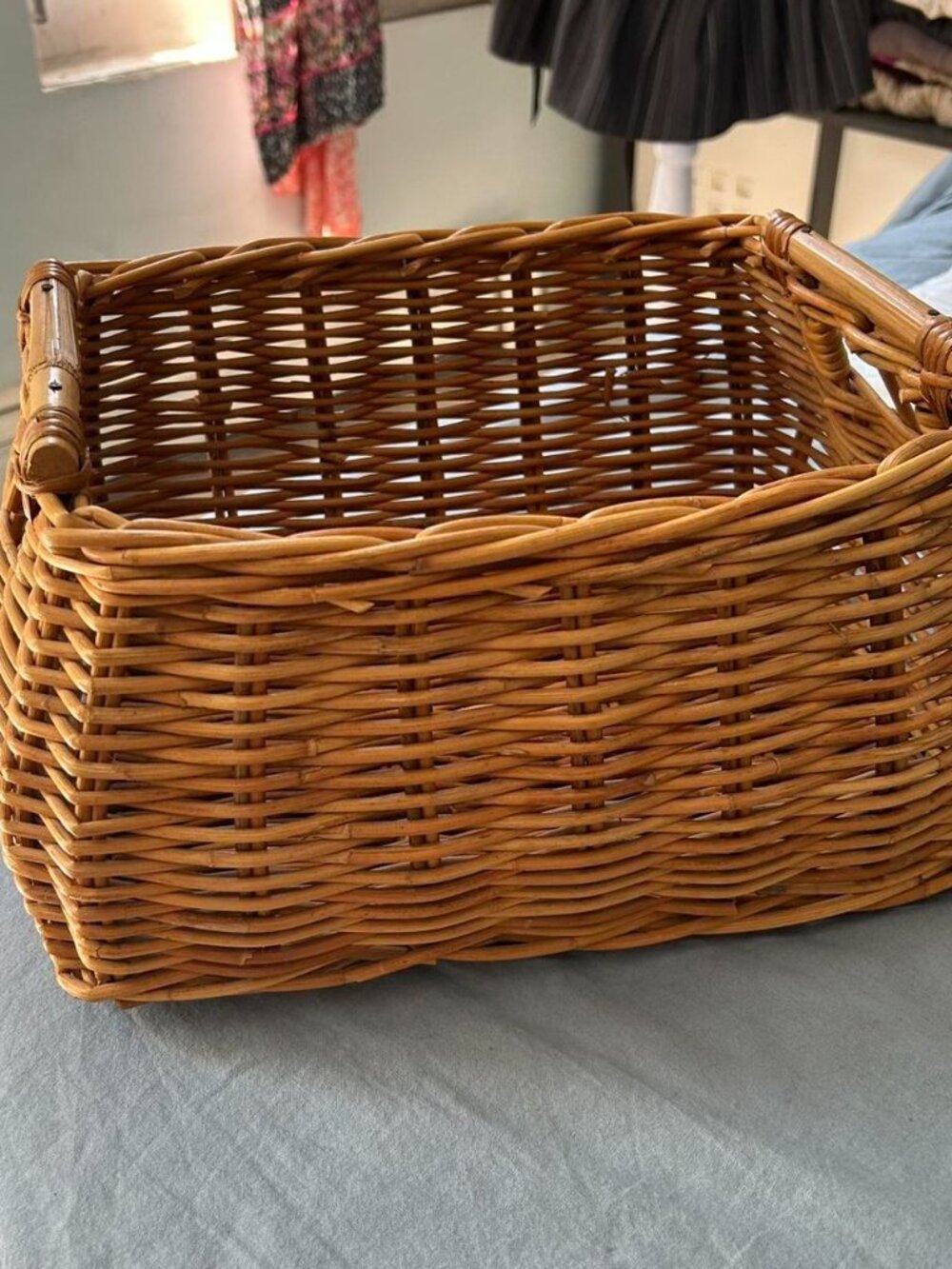 Wicker Basket with Handles - Picture 2 of 4